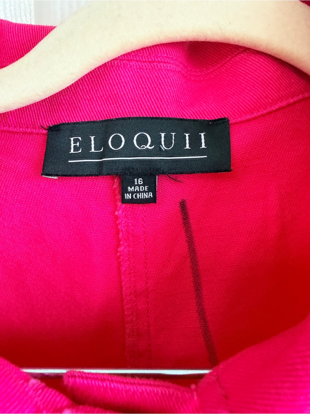 Eloquii Vibrant Pink Cropped Jacket - Picture 2 of 6